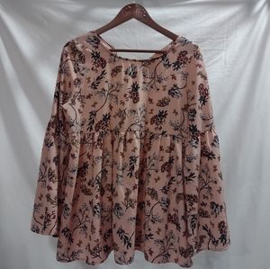 Red Lolly Peplum Top, size women's medium